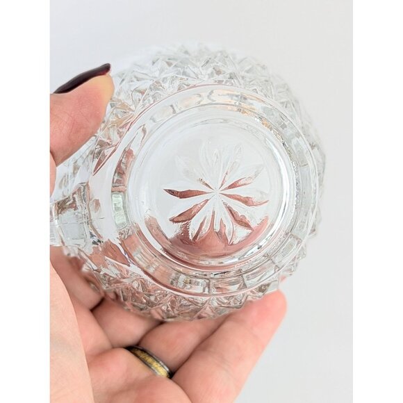 Set of 4 Anchor Hocking Arlington Diamond Fan Pattern Punch Cup Glass Teacups - Picture 5 of 7